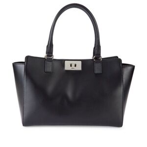 Kate Spade New York Womens Kelsey Orchard Valley Leather Tote Bag Black